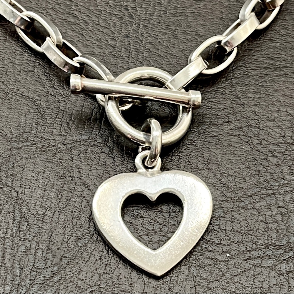 🔴SALE🔴 Silpada retired B0992 sterling silver heart charm bracelet - Picture 2 of 8